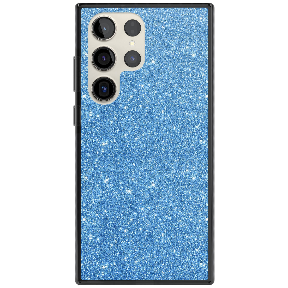 Blue Glitter Samsung S22 Ultra / Samsung S23 Ultra / Samsung S24 Ultra Impact Black Phone Case front