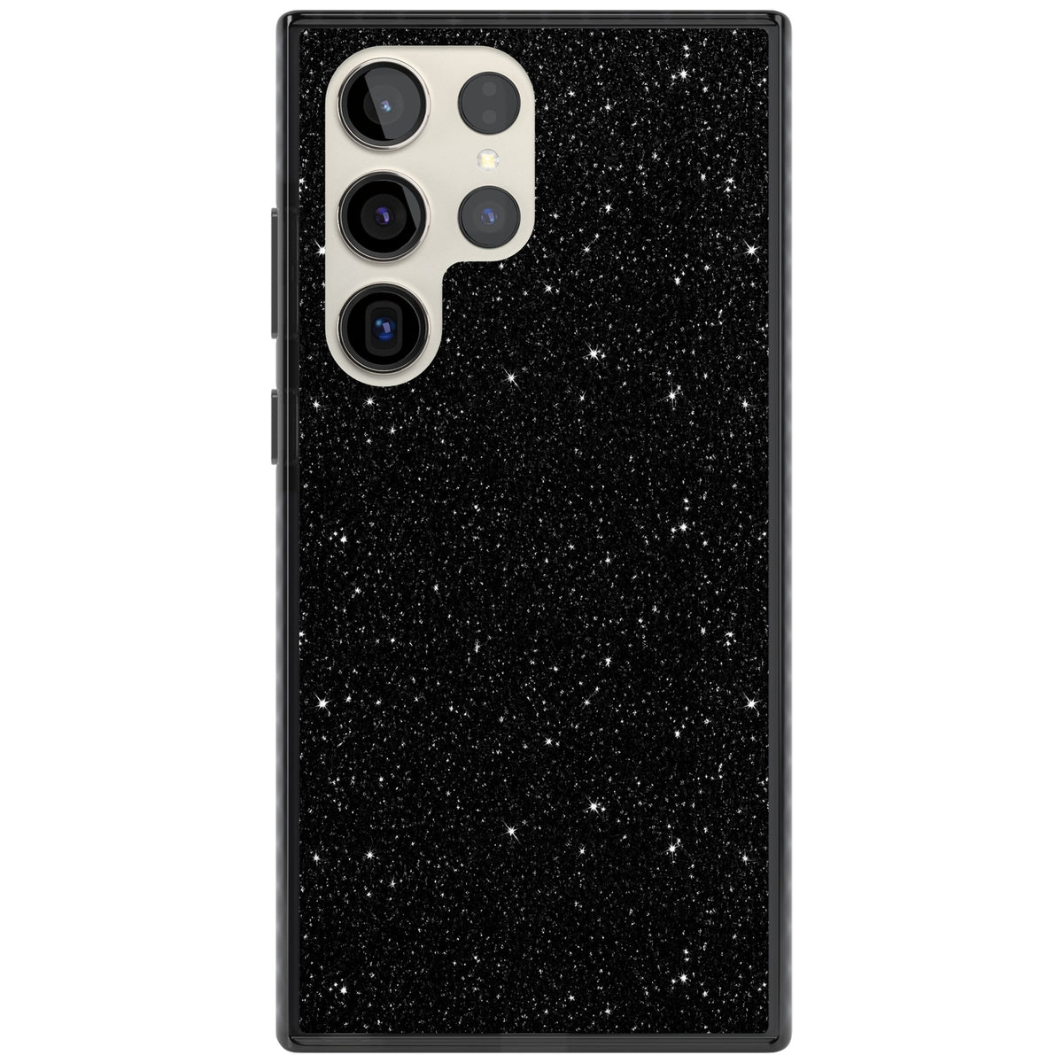 Black Glitter Samsung S22 Ultra / Samsung S23 Ultra / Samsung S24 Ultra Impact Black Phone Case front