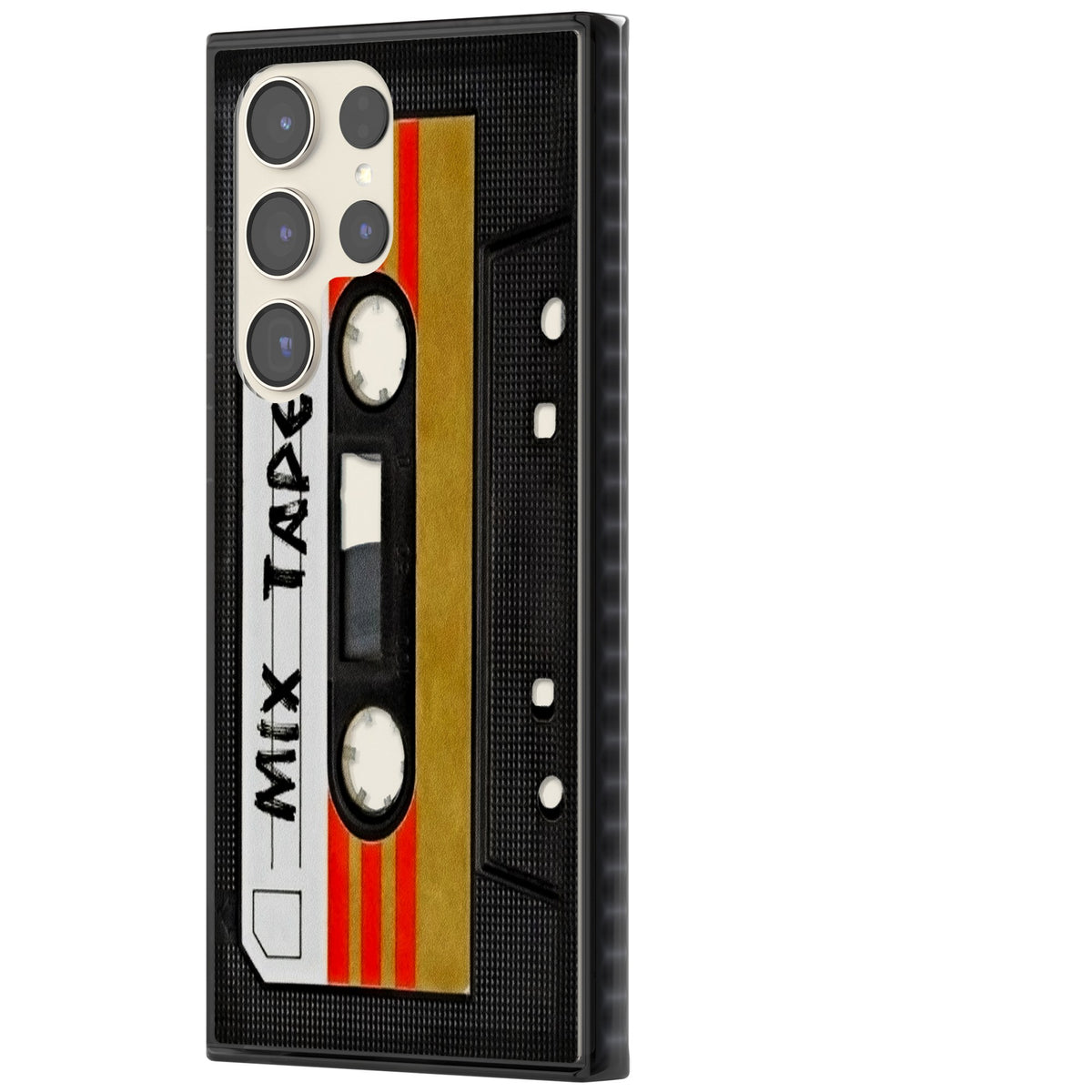 Retro Mix Tape Samsung S22 Ultra / Samsung S23 Ultra / Samsung S24 Ultra Impact Black Phone Case side