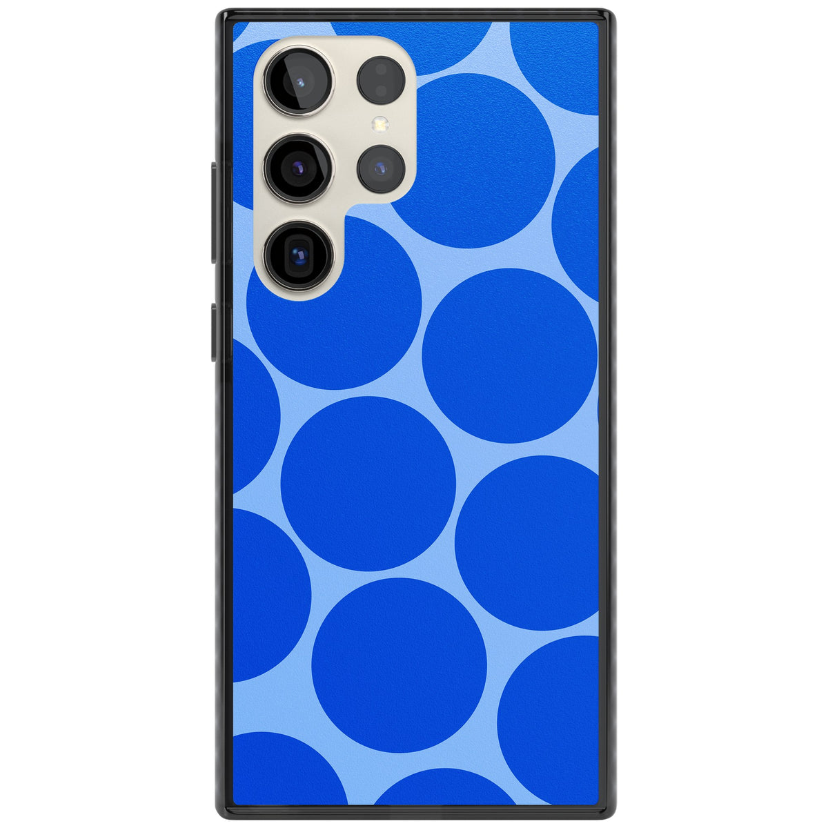 Retro Blue Circles Samsung S22 Ultra / Samsung S23 Ultra / Samsung S24 Ultra Impact Black Phone Case front