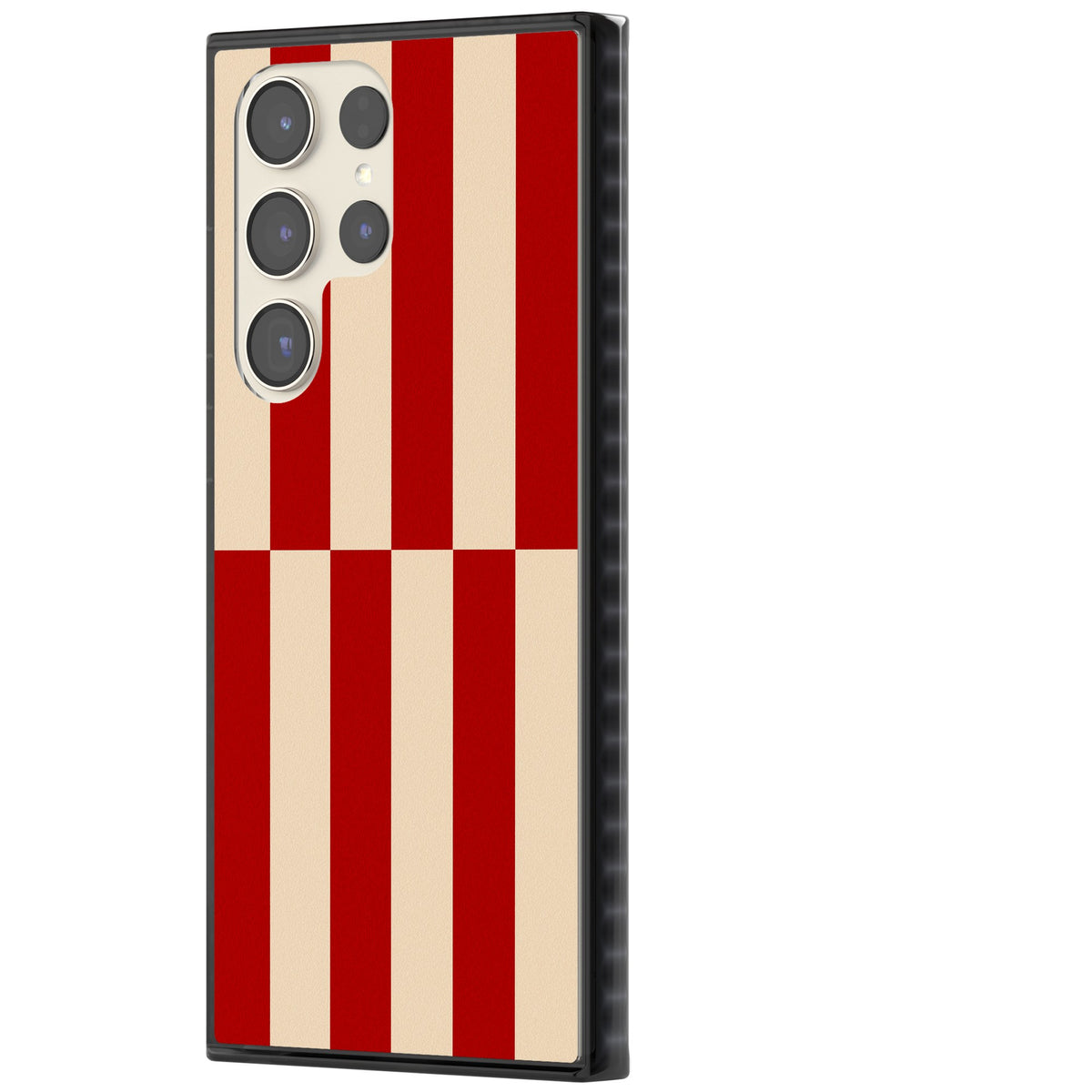 Rouge Stripes Samsung S22 Ultra / Samsung S23 Ultra / Samsung S24 Ultra Impact Black Phone Case side