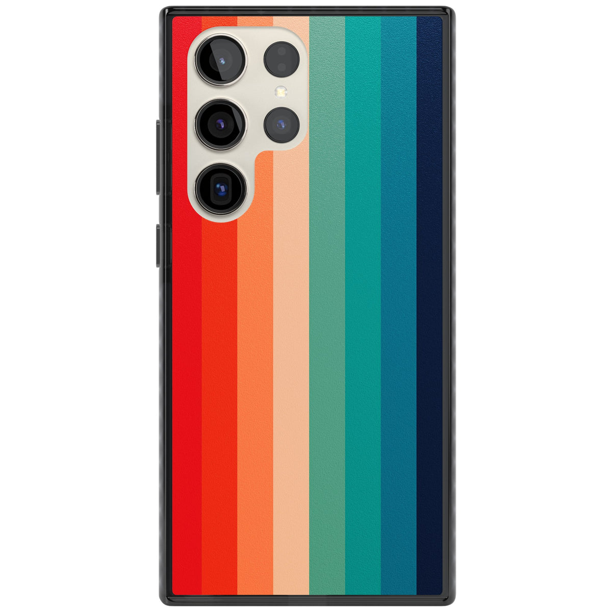 Retro Spectrum Samsung S22 Ultra / Samsung S23 Ultra / Samsung S24 Ultra Impact Black Phone Case front