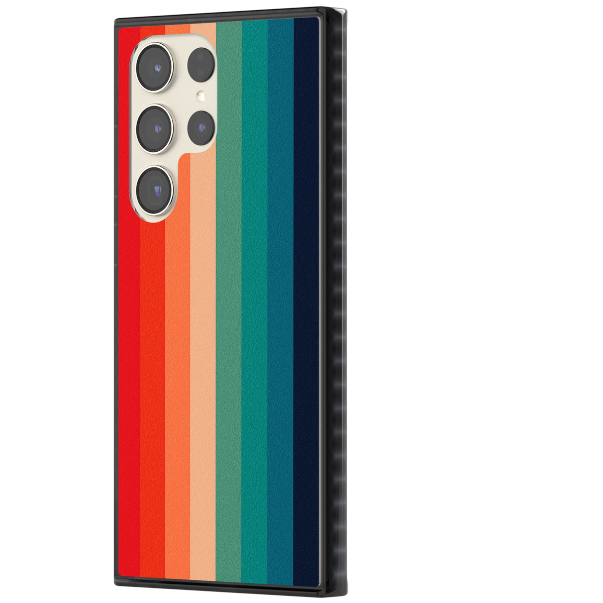 Retro Spectrum Samsung S22 Ultra / Samsung S23 Ultra / Samsung S24 Ultra Impact Black Phone Case side