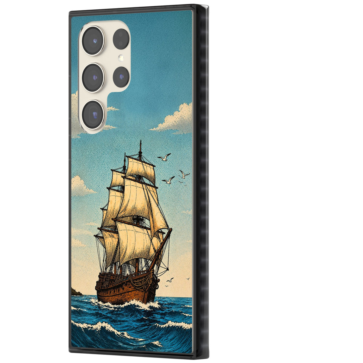 Ship at Sea Samsung S22 Ultra / Samsung S23 Ultra / Samsung S24 Ultra Impact Black Phone Case side