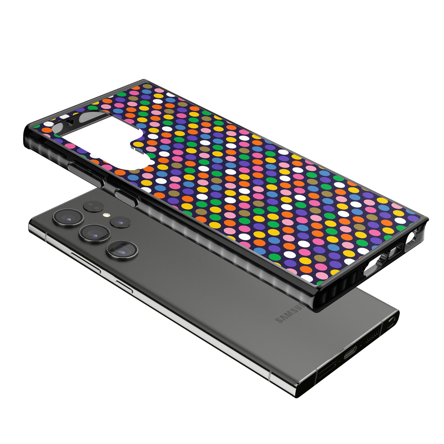 Multicolour Polka-dot Fiesta (Purple) Impact Phone Case for Samsung Galaxy S24 Ultra , Samsung Galaxy S23 Ultra, Samsung Galaxy S22 Ultra