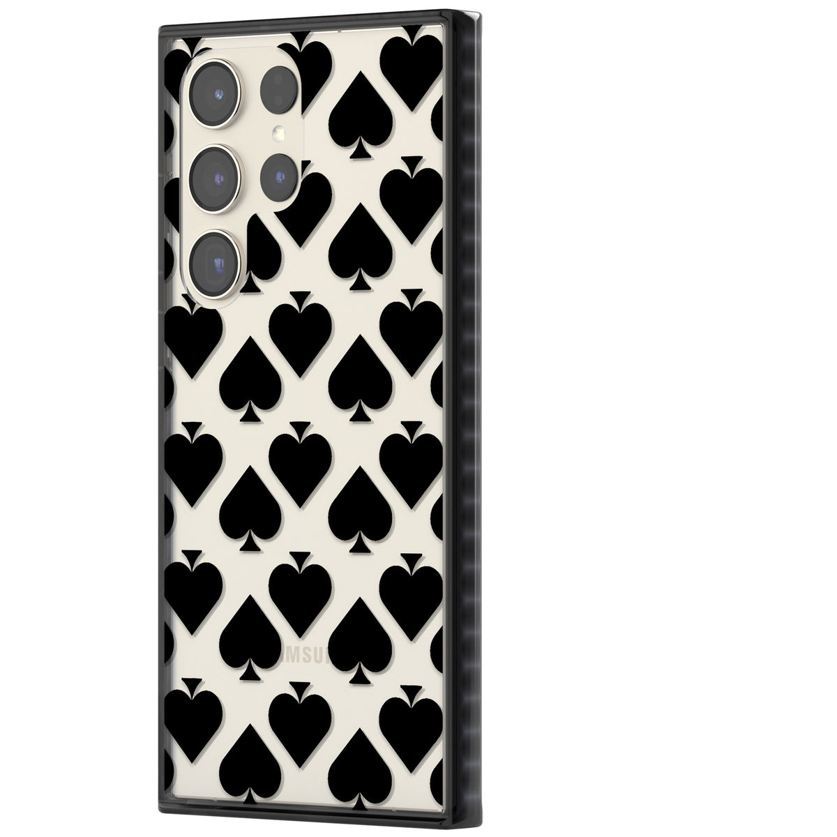 Black Spades Samsung S22 Ultra / Samsung S23 Ultra / Samsung S24 Ultra Impact Black Phone Case side