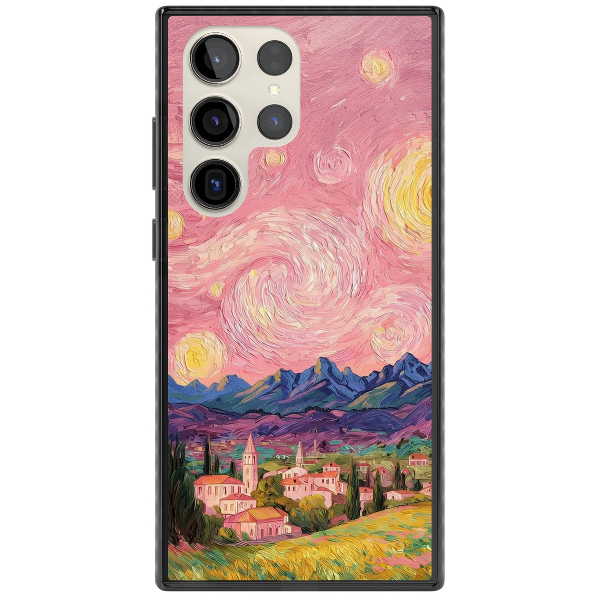 The Starry Sunset Samsung S22 Ultra / Samsung S23 Ultra / Samsung S24 Ultra Impact Black Phone Case front