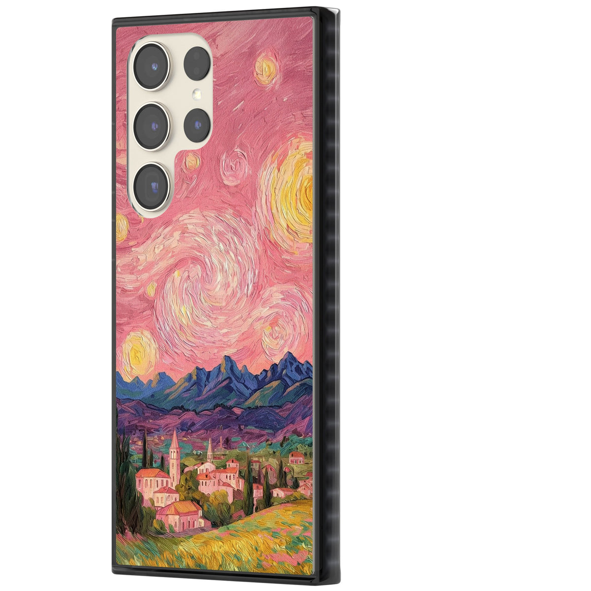 The Starry Sunset Samsung S22 Ultra / Samsung S23 Ultra / Samsung S24 Ultra Impact Black Phone Case side
