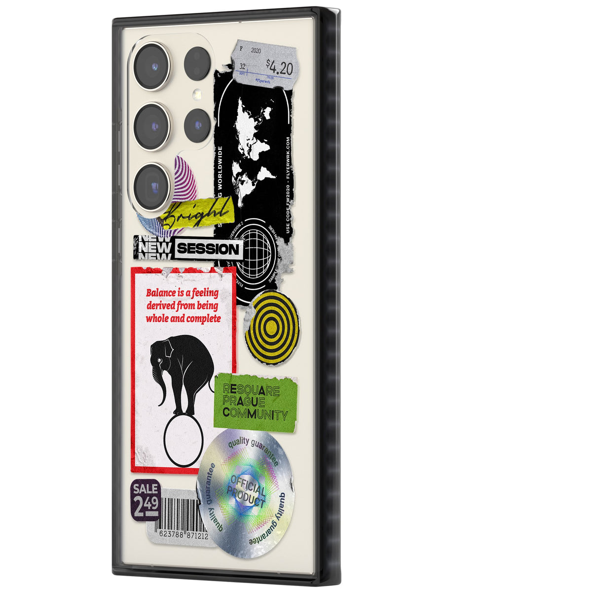 Analog Stickers Samsung S22 Ultra / Samsung S23 Ultra / Samsung S24 Ultra Impact Black Phone Case side