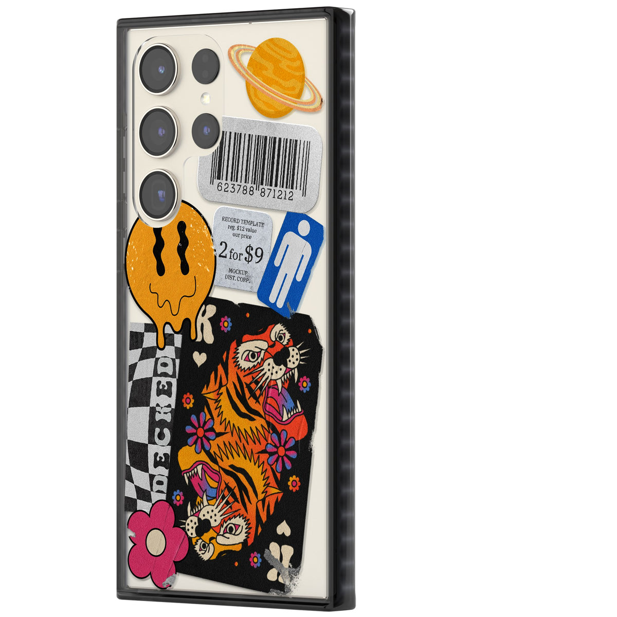 Electric Vibes Samsung S22 Ultra / Samsung S23 Ultra / Samsung S24 Ultra Impact Black Phone Case side