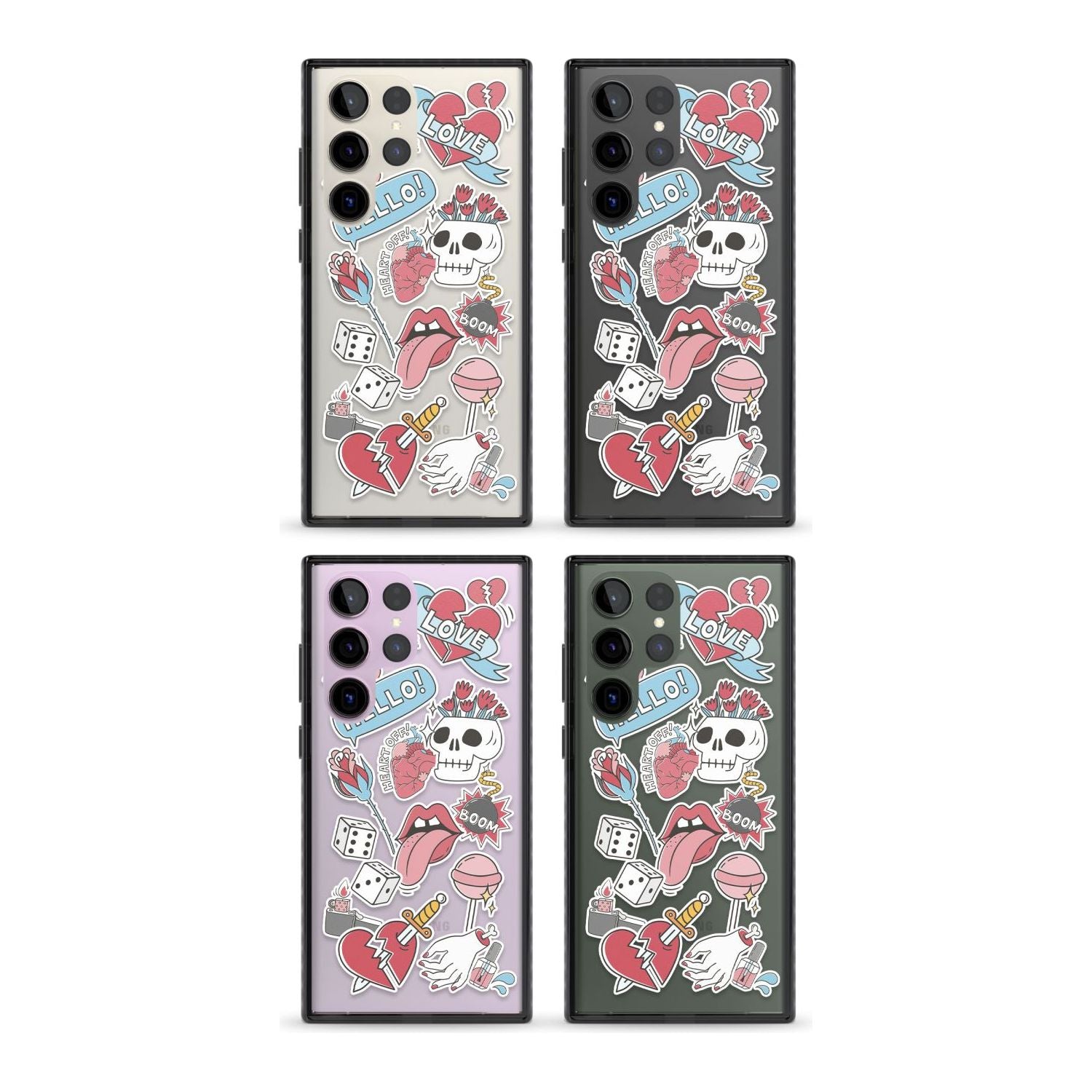 Skull & Flowers Stickers