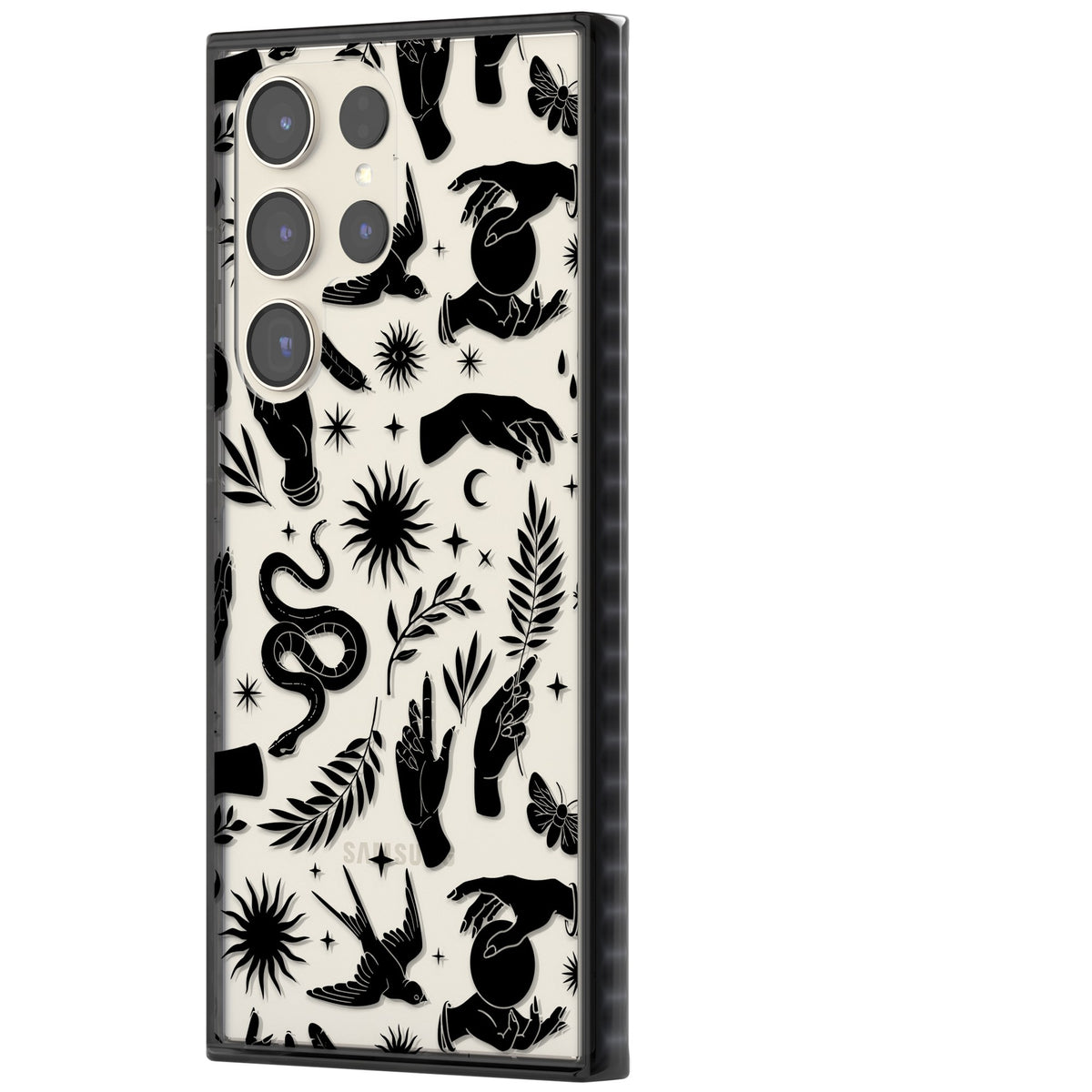 Mystic Magic (Black) Samsung S22 Ultra / Samsung S23 Ultra / Samsung S24 Ultra Impact Black Phone Case side