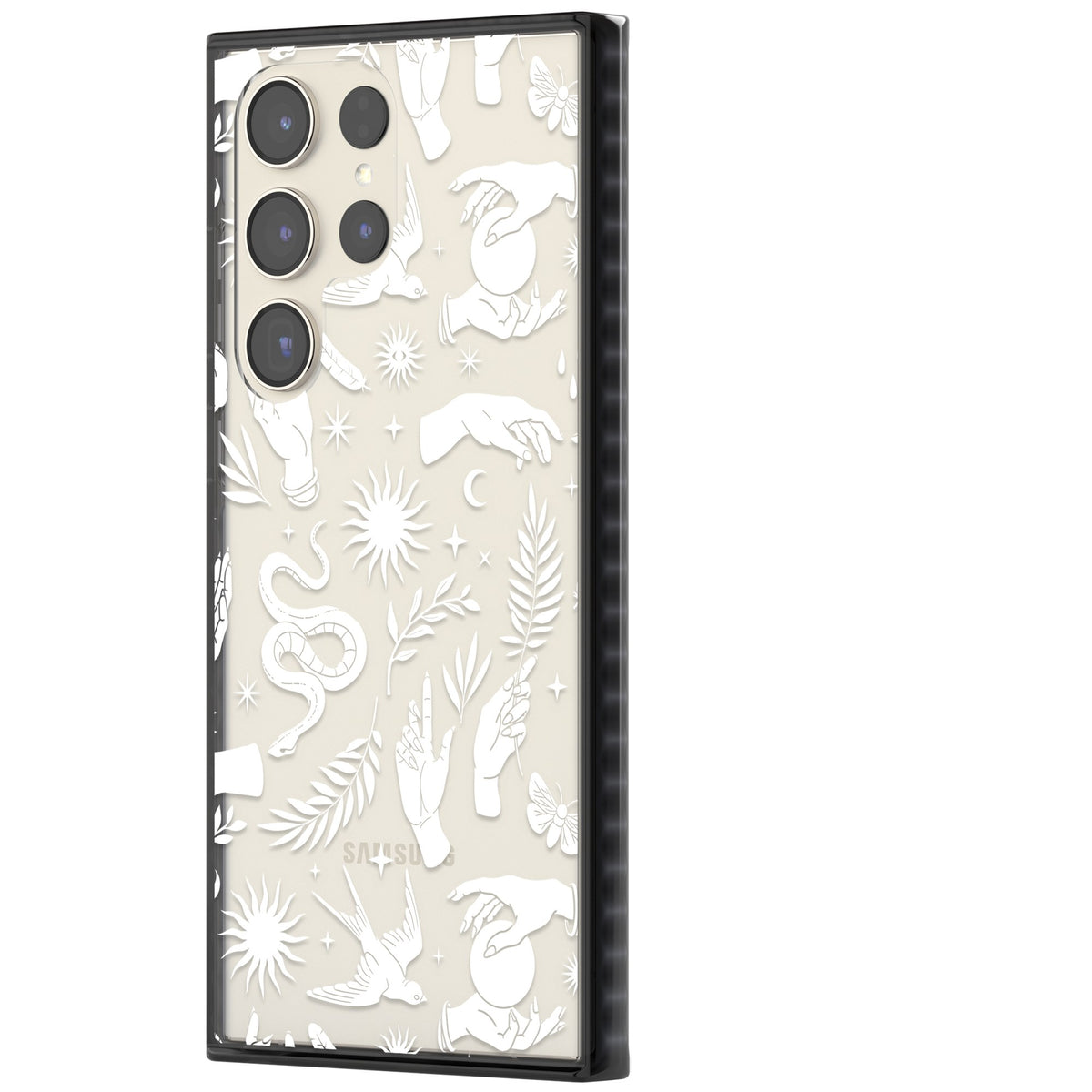 Mystic Magic (White) Samsung S22 Ultra / Samsung S23 Ultra / Samsung S24 Ultra Impact Black Phone Case side