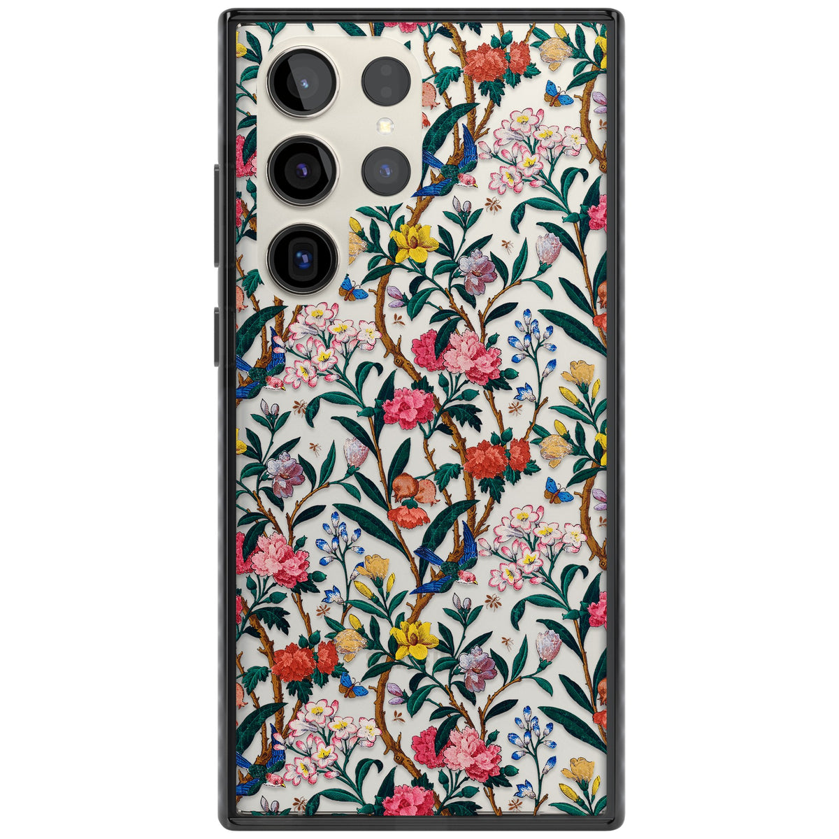 Vines & Flowers Samsung S22 Ultra / Samsung S23 Ultra / Samsung S24 Ultra Impact Black Phone Case front