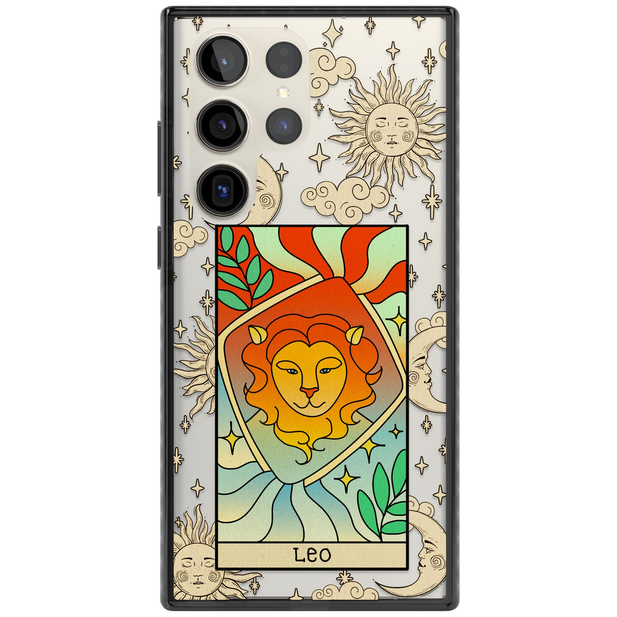 Celestial Zodiac Leo Samsung S22 Ultra / Samsung S23 Ultra / Samsung S24 Ultra Impact Black Phone Case front