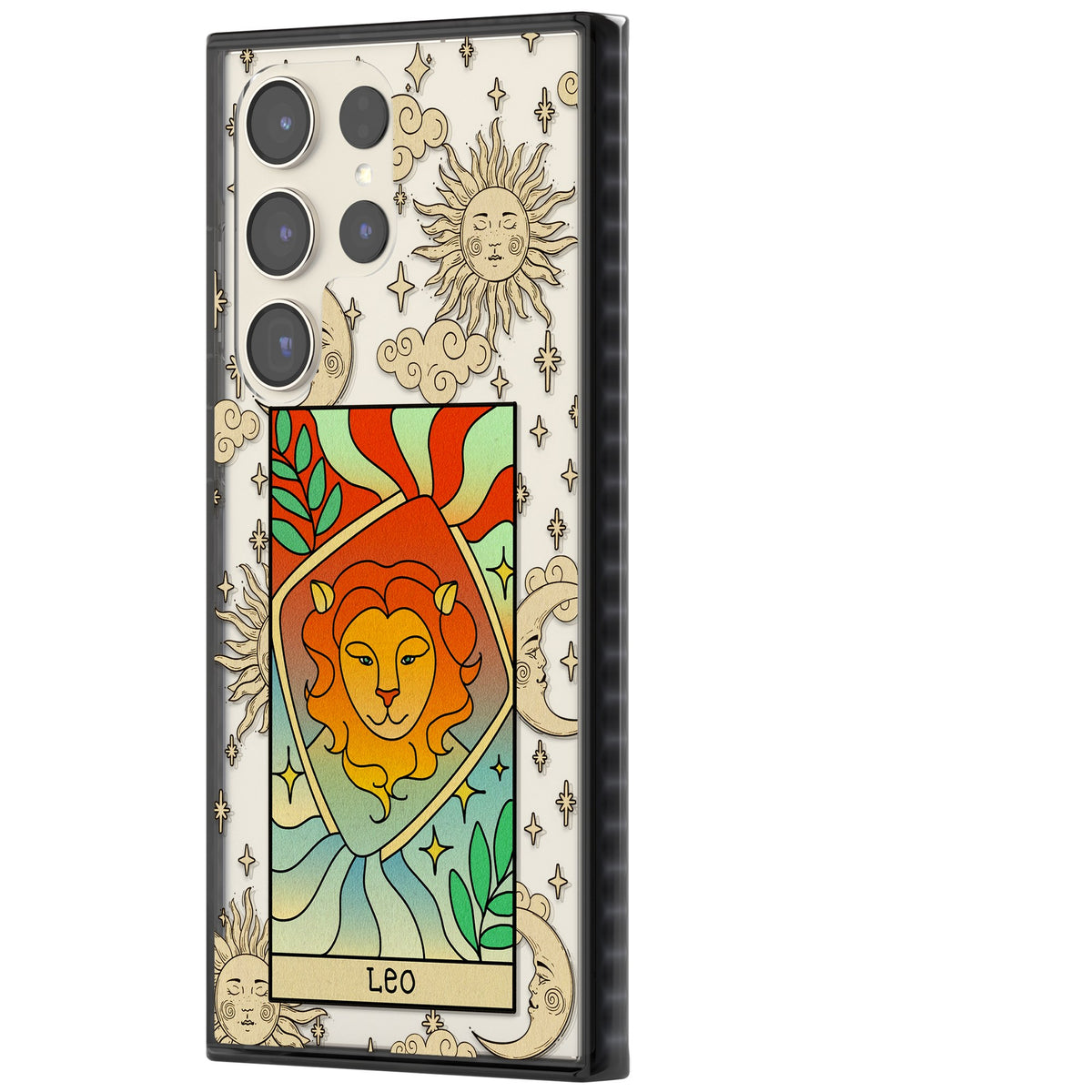 Celestial Zodiac Leo Samsung S22 Ultra / Samsung S23 Ultra / Samsung S24 Ultra Impact Black Phone Case side