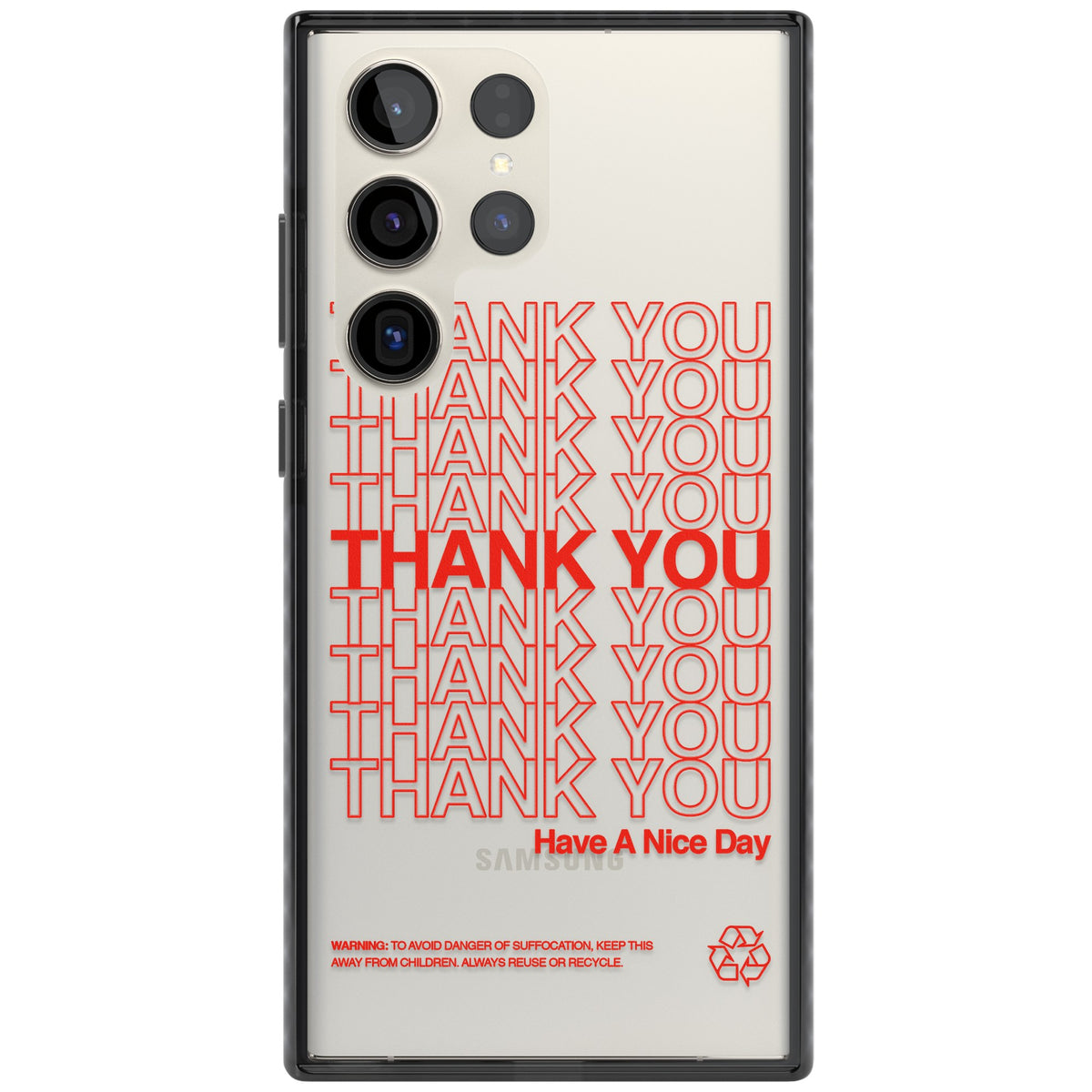 Thank You Have A Nice Day Samsung S22 Ultra / Samsung S23 Ultra / Samsung S24 Ultra Impact Black Phone Case front