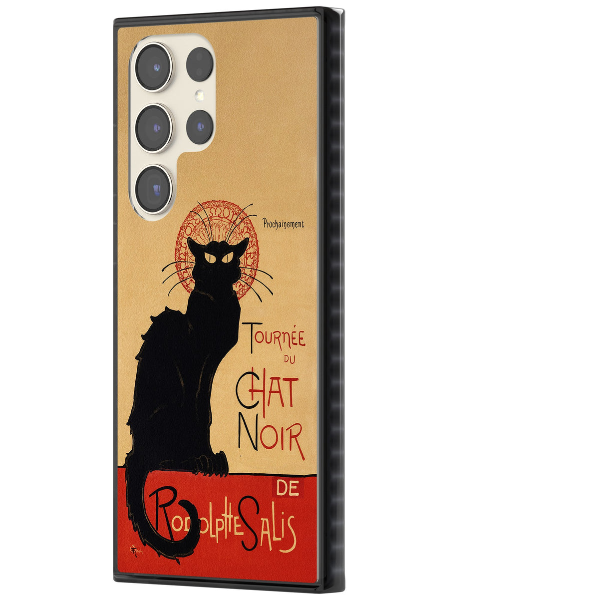 Tournee Du Chat Noir Poster Samsung S22 Ultra / Samsung S23 Ultra / Samsung S24 Ultra Impact Black Phone Case side