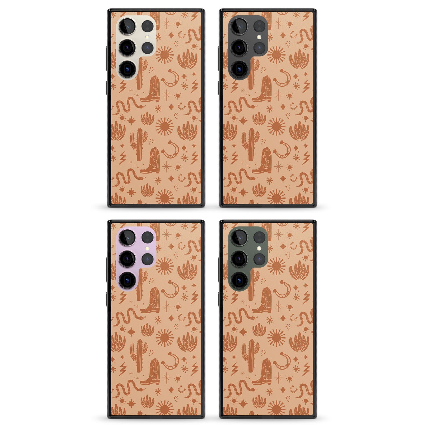 Wild West Pattern Impact Phone Case for Samsung Galaxy S24 Ultra , Samsung Galaxy S23 Ultra, Samsung Galaxy S22 Ultra