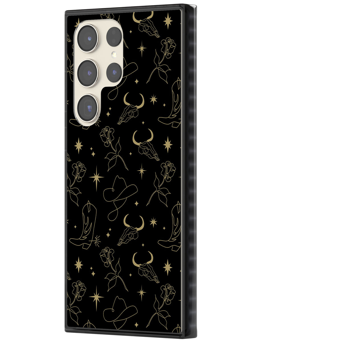 Celestial West Pattern Samsung S22 Ultra / Samsung S23 Ultra / Samsung S24 Ultra Impact Black Phone Case side
