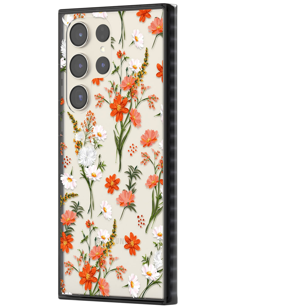 Sunset Wildflowers Samsung S22 Ultra / Samsung S23 Ultra / Samsung S24 Ultra Impact Black Phone Case side