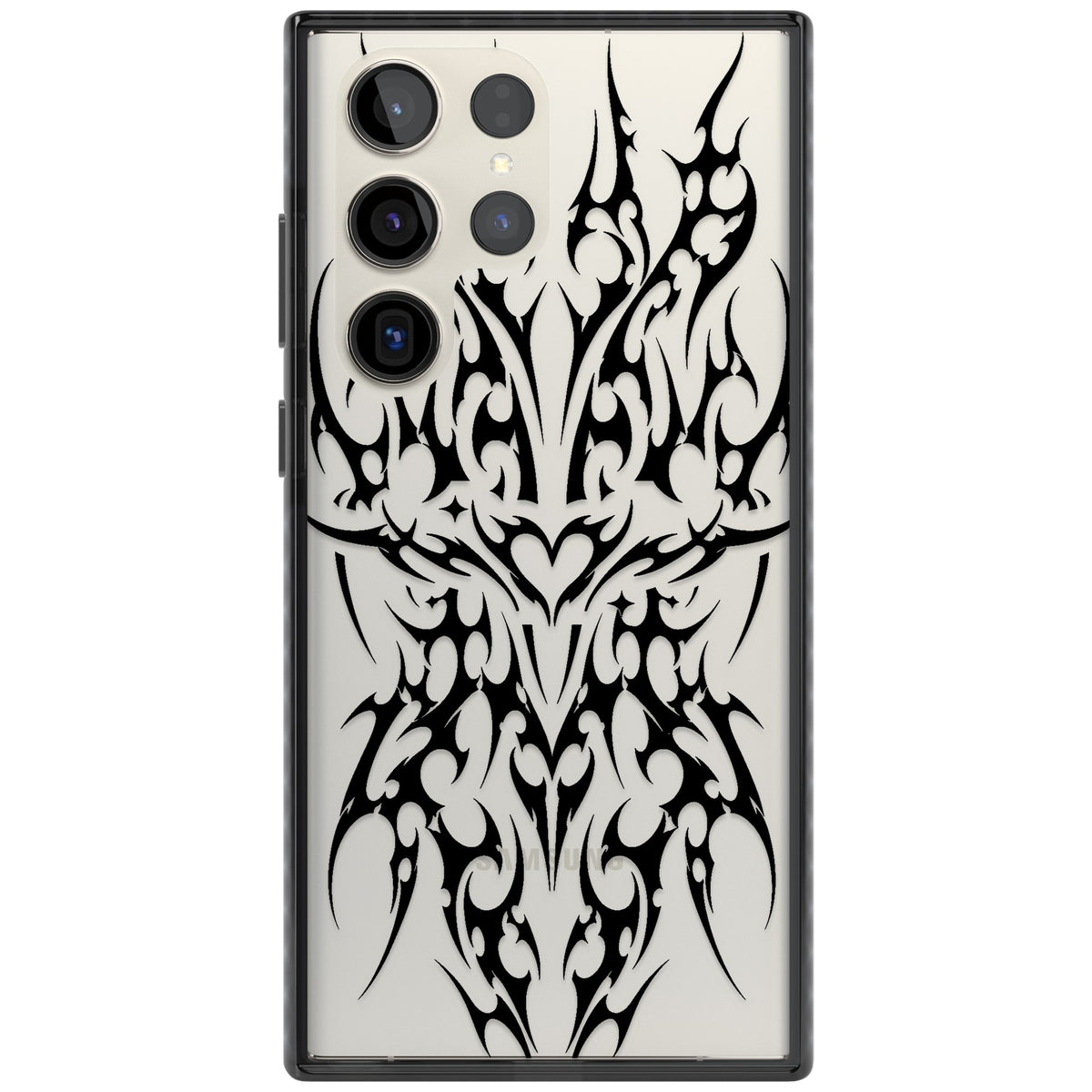 Neo Tribal Heart Samsung S22 Ultra / Samsung S23 Ultra / Samsung S24 Ultra Impact Black Phone Case front