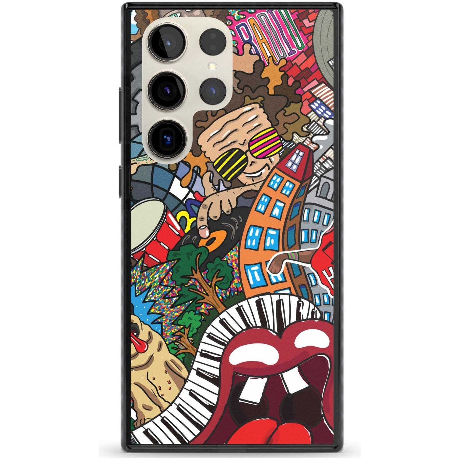 Noise Complaint Phone Case Samsung S22 Ultra / Black Impact Case,Samsung S23 Ultra / Black Impact Case Blanc Space