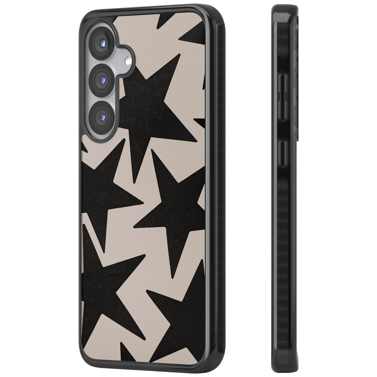 Black Superstars Samsung S25 / Samsung S25 Plus / Samsung S26 / Samsung S26 Plus Impact Black Phone Case side