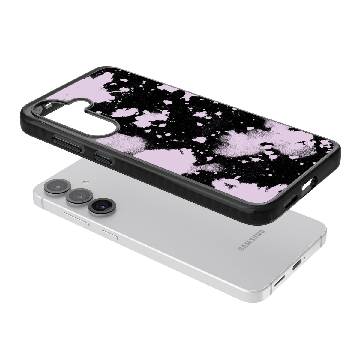 Pink Acid Samsung S25 / Samsung S25 Plus / Samsung S26 / Samsung S26 Plus Impact Black Phone Case angled