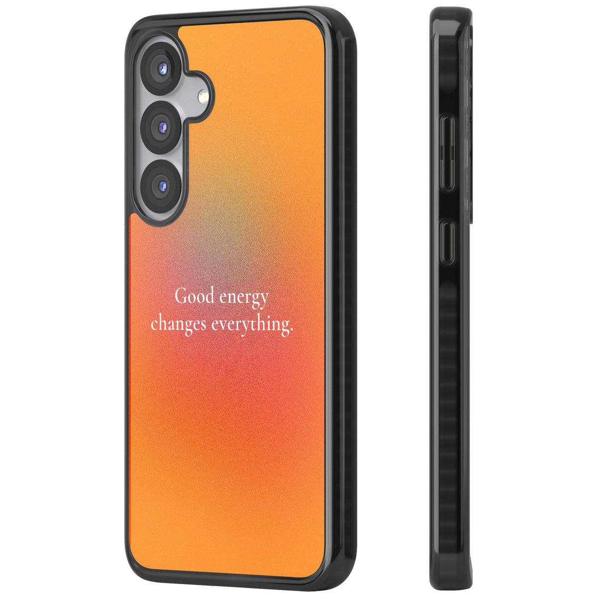 Good Energy Samsung S25 / Samsung S25 Plus / Samsung S26 / Samsung S26 Plus Impact Black Phone Case side