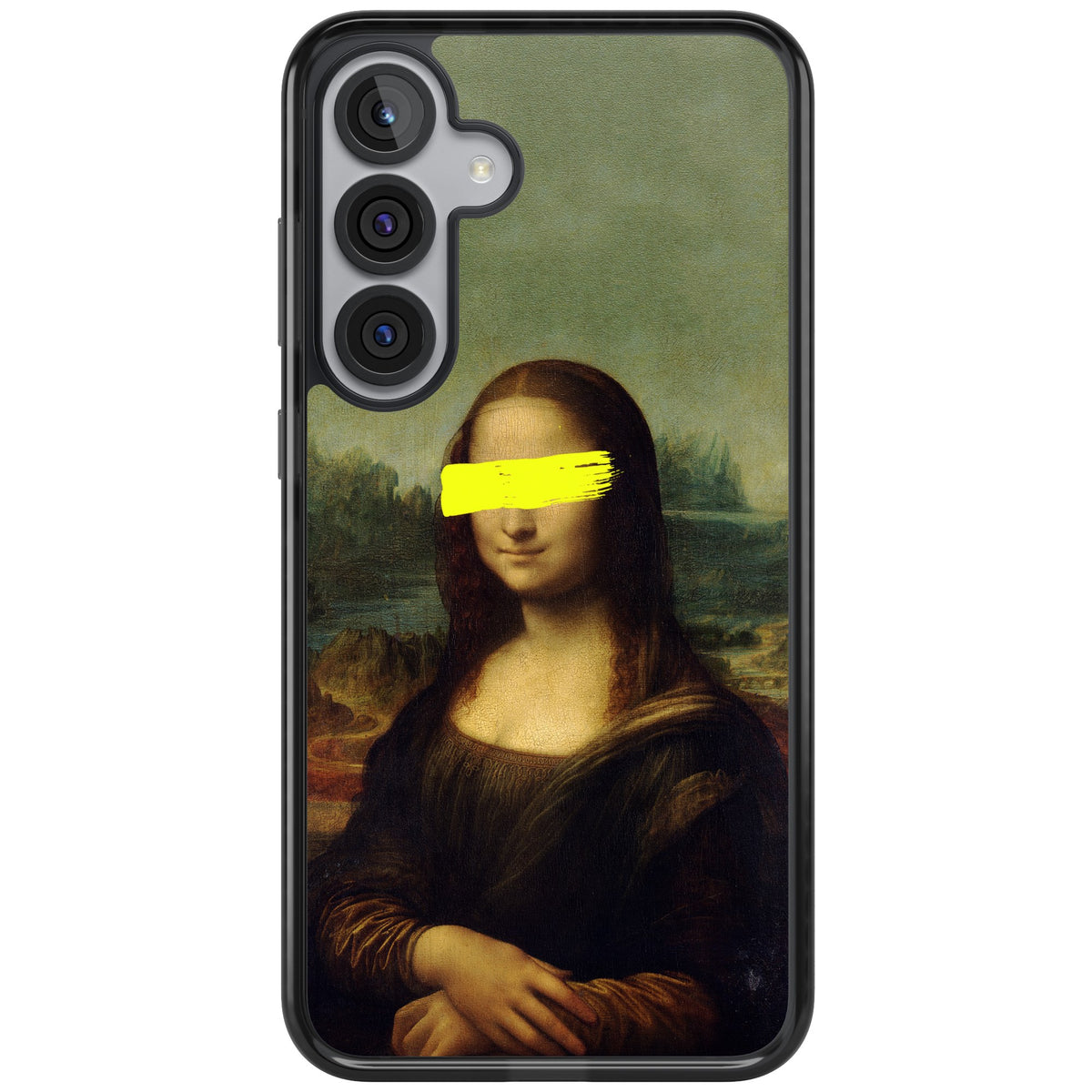 Vandaled Mona Lisa Samsung S25 Plus / Samsung S26 / Samsung S26 Plus Impact Black Phone Case front