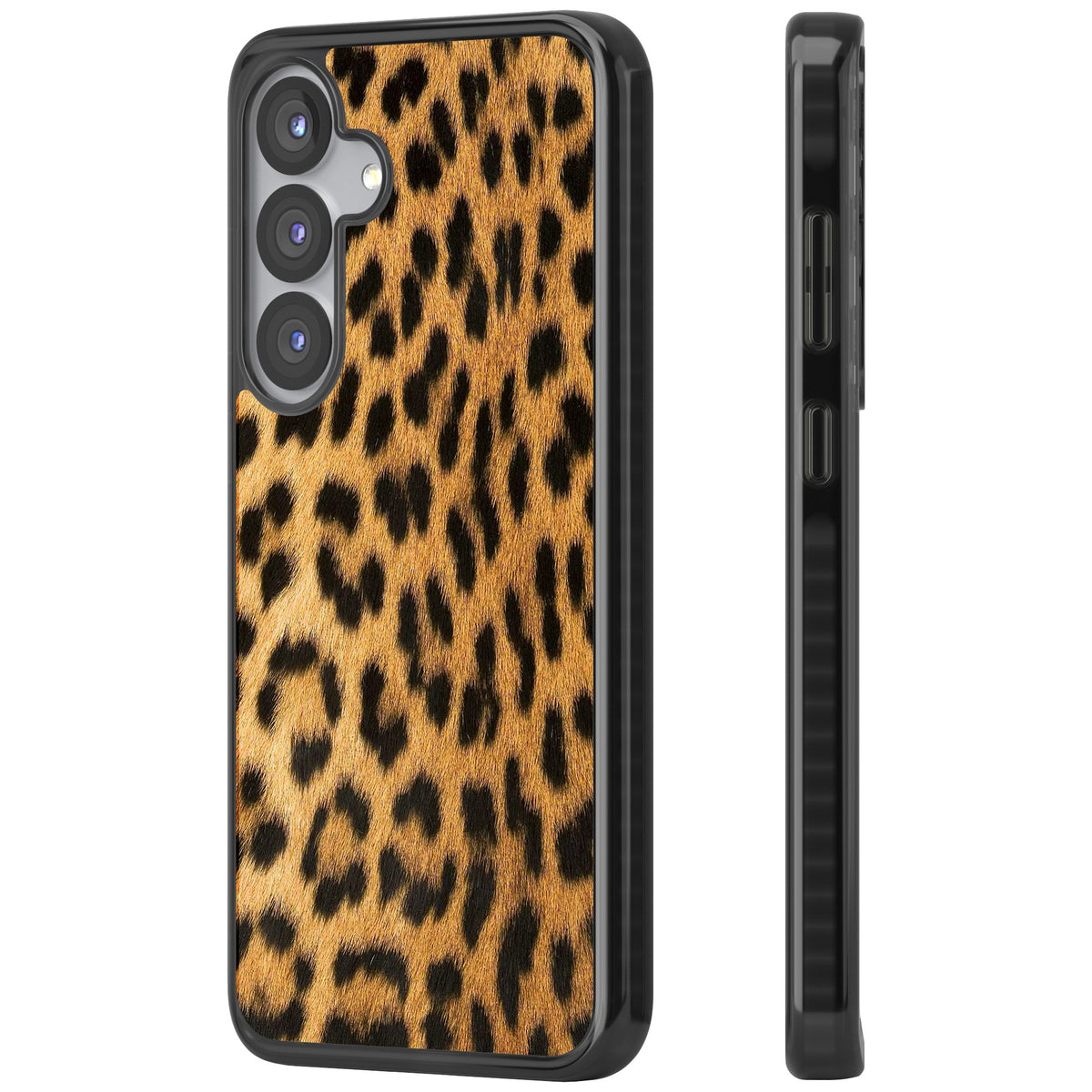 Savannah Leopard Samsung S25 / Samsung S25 Plus / Samsung S26 / Samsung S26 Plus Impact Black Phone Case side
