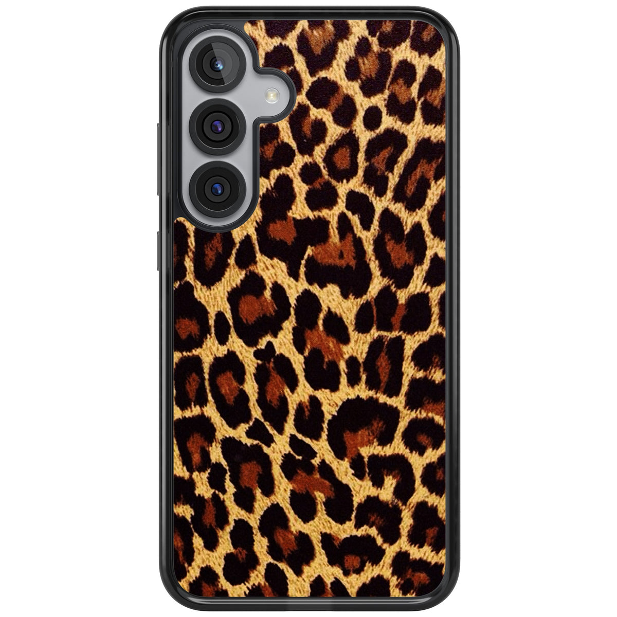 Classic Leopard Samsung S25 Plus / Samsung S26 / Samsung S26 Plus Impact Black Phone Case front