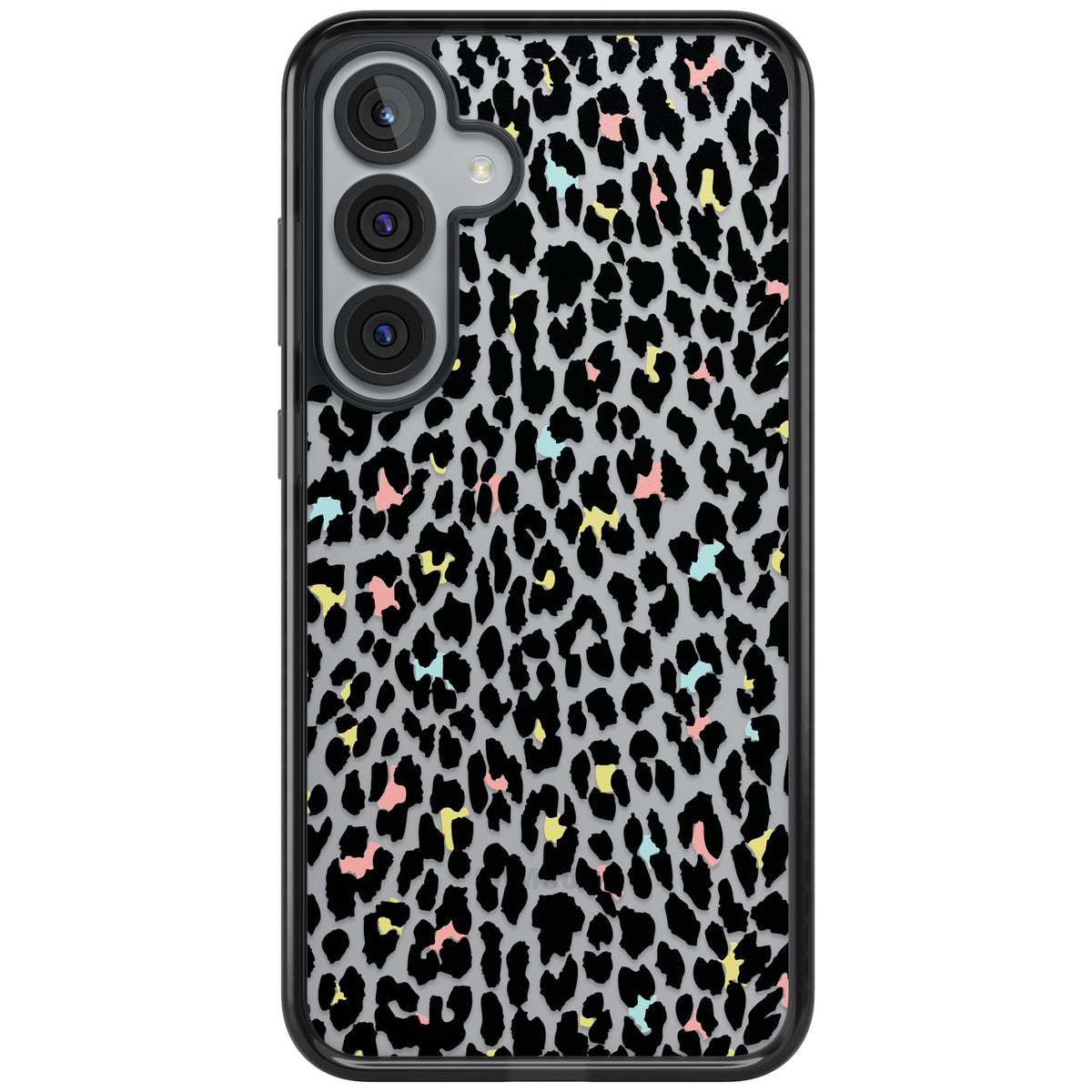 Sugar Leopard Samsung S25 Plus / Samsung S26 / Samsung S26 Plus Impact Black Phone Case front