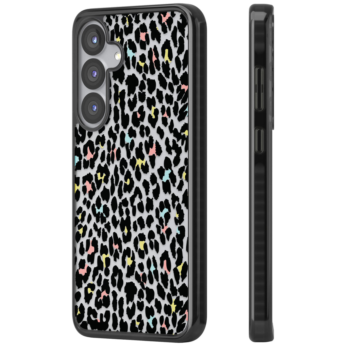 Sugar Leopard Samsung S25 / Samsung S25 Plus / Samsung S26 / Samsung S26 Plus Impact Black Phone Case side
