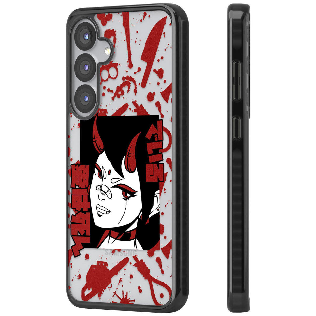 She's a Devil Samsung S25 / Samsung S25 Plus / Samsung S26 / Samsung S26 Plus Impact Black Phone Case side