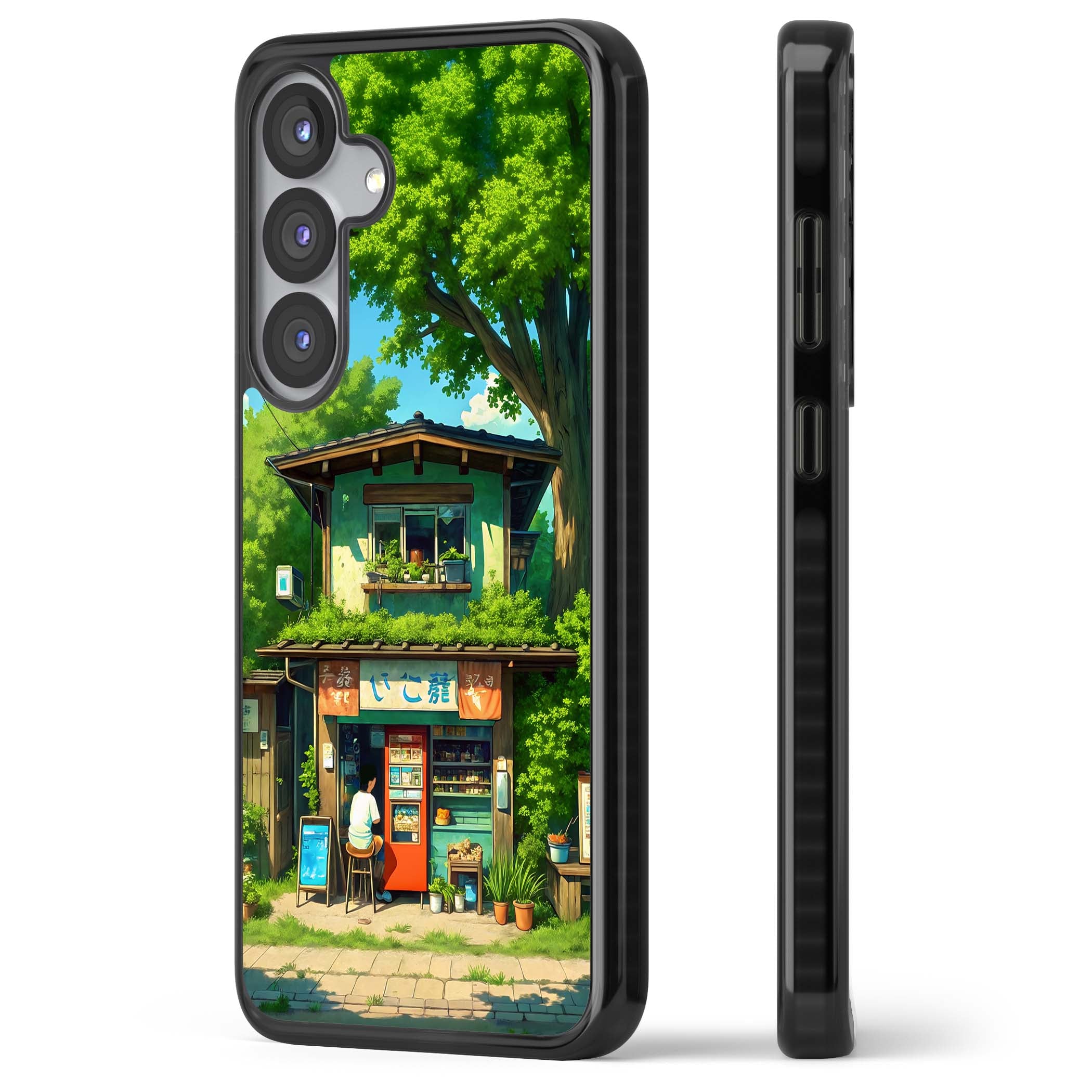 Countryside Kiosk for her iPhone case | Black Impact case for Samsung Galaxy S25, Samsung Galaxy S25 Plus