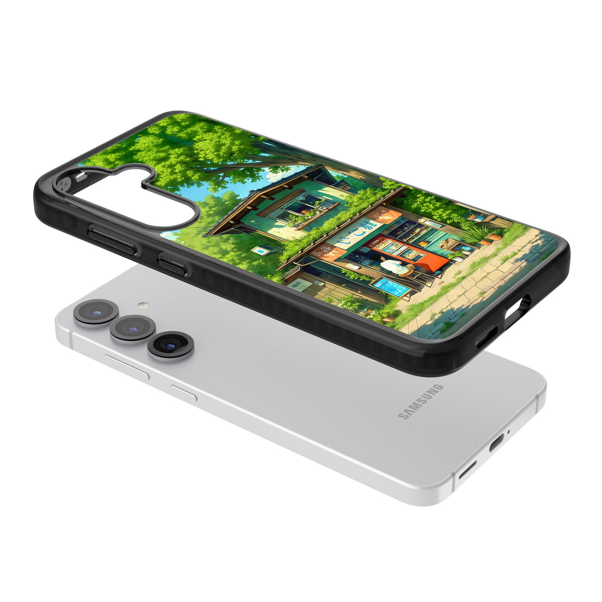 Countryside Kiosk Samsung S25 / Samsung S25 Plus / Samsung S26 / Samsung S26 Plus Impact Black Phone Case angled
