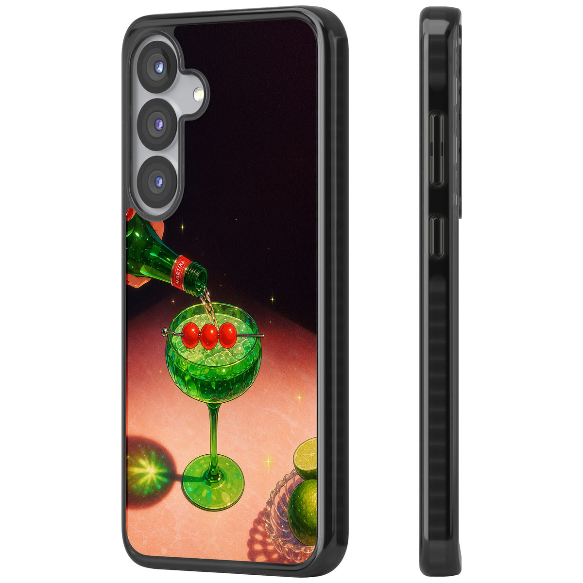 Absinthe Hour Samsung S25 / Samsung S25 Plus / Samsung S26 / Samsung S26 Plus Impact Black Phone Case side
