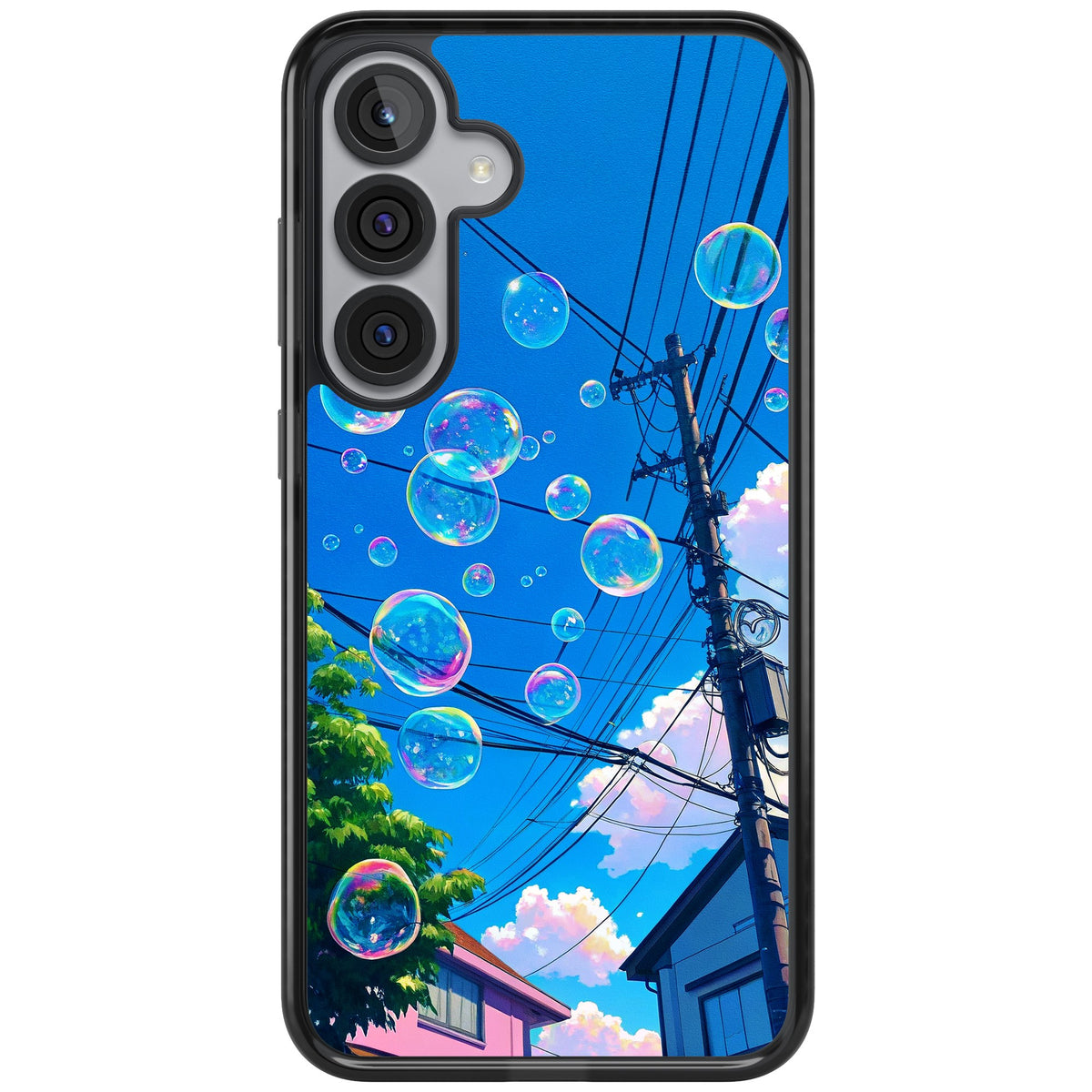 Suburban Bubbles Samsung S25 Plus / Samsung S26 / Samsung S26 Plus Impact Black Phone Case front