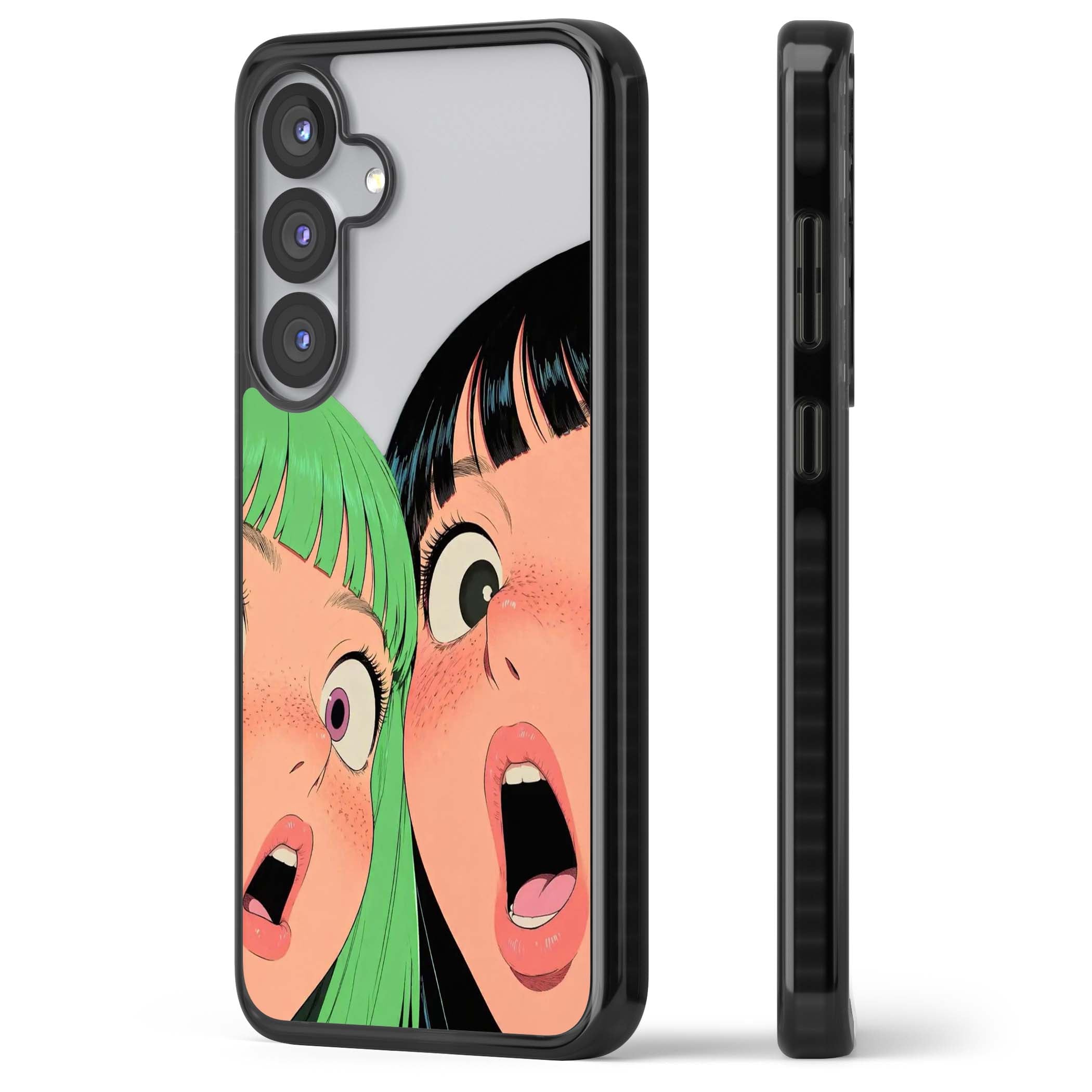 Gasp for her iPhone case | Black Impact case for Samsung Galaxy S25, Samsung Galaxy S25 Plus