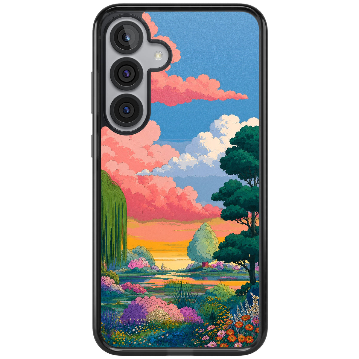 Dream Valley Samsung S25 Plus / Samsung S26 / Samsung S26 Plus Impact Black Phone Case front