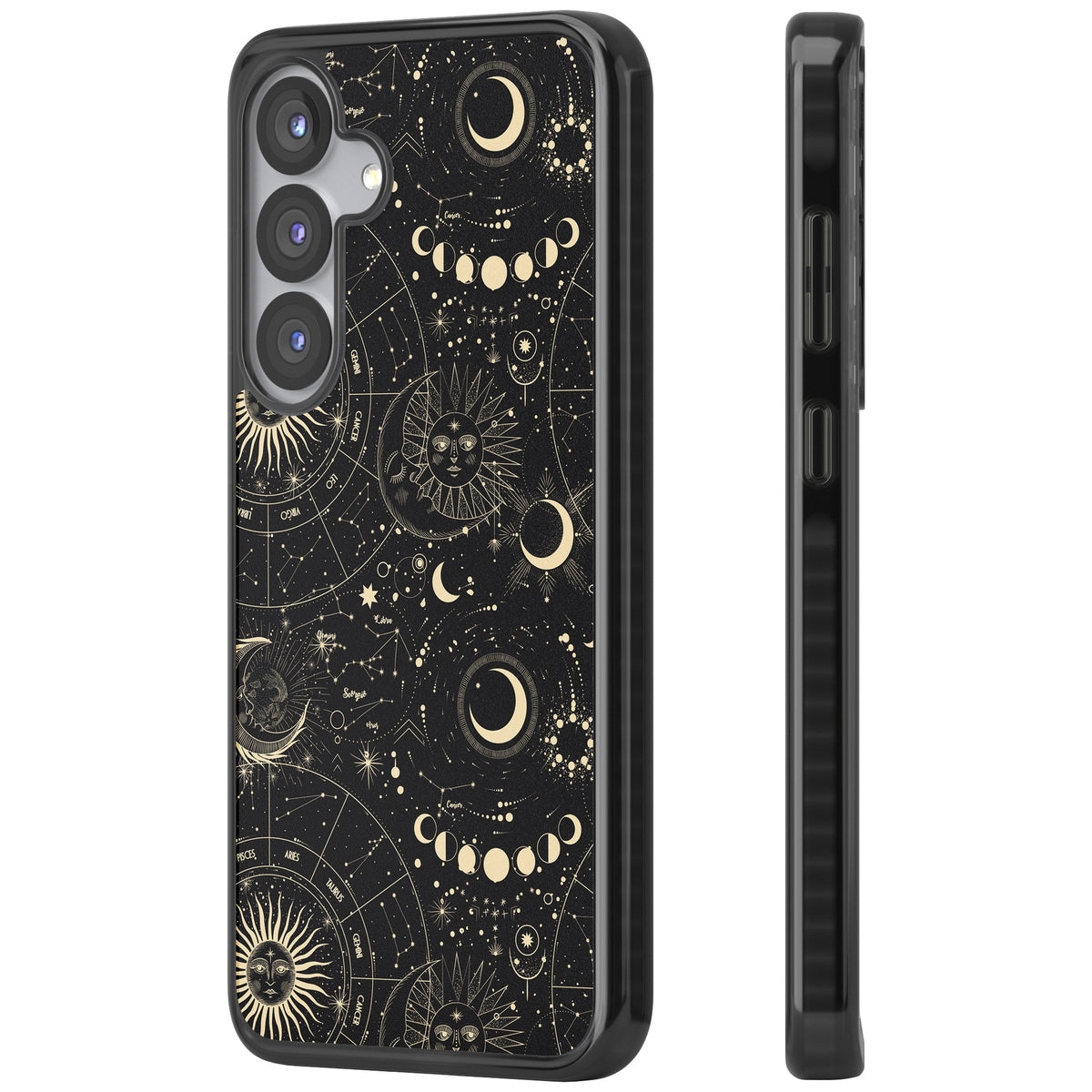 Celestial Cipher Samsung S25 / Samsung S25 Plus / Samsung S26 / Samsung S26 Plus Impact Black Phone Case side