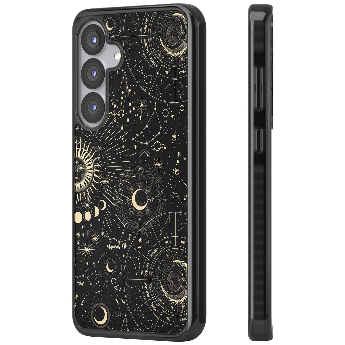 Cosmic Oracle Samsung S25 / Samsung S25 Plus / Samsung S26 / Samsung S26 Plus Impact Black Phone Case side