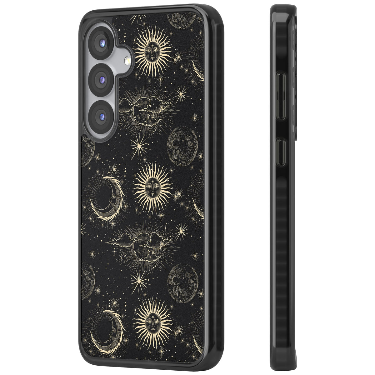 Celestial Almanac Samsung S25 / Samsung S25 Plus / Samsung S26 / Samsung S26 Plus Impact Black Phone Case side