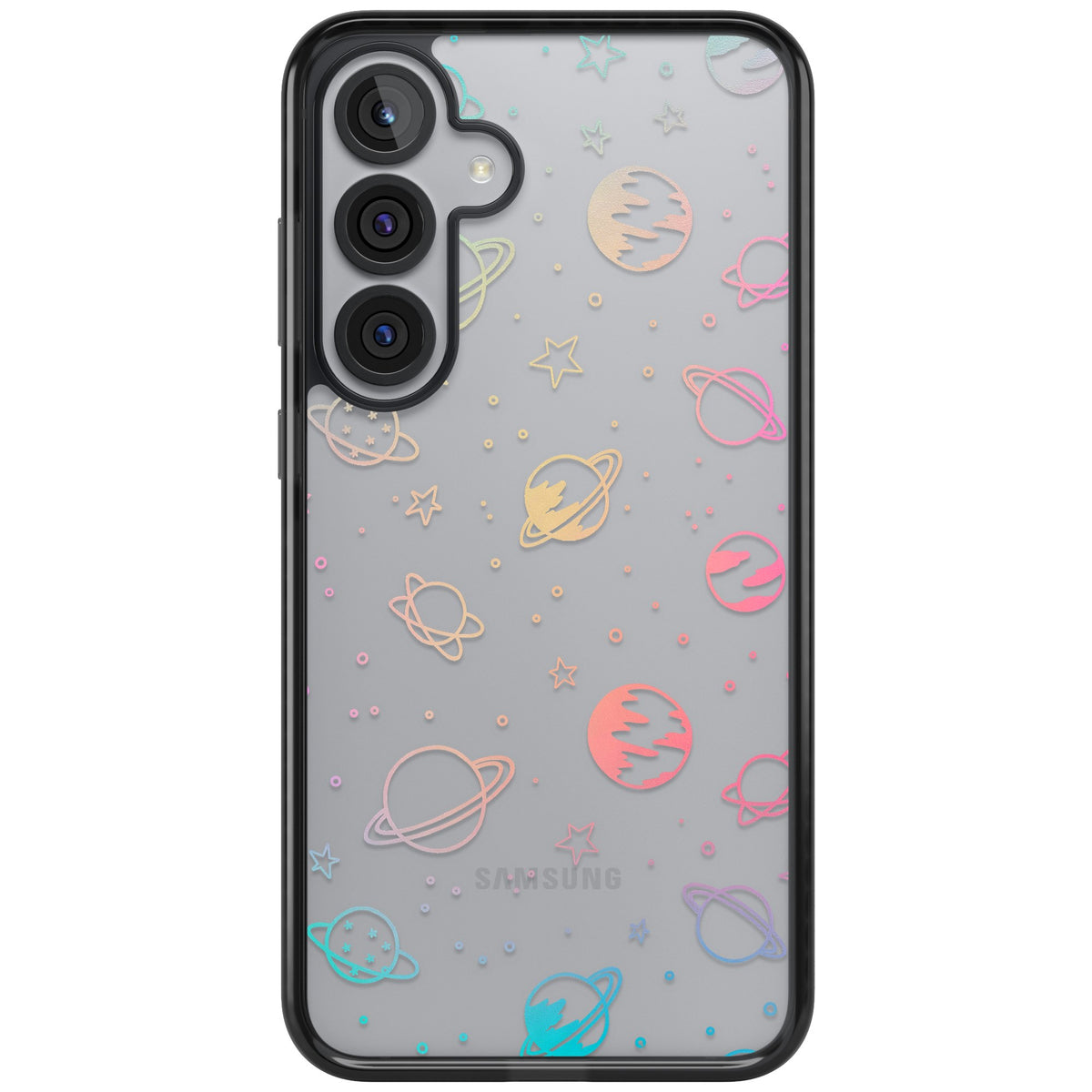 Pastel Cosmos Samsung S25 Plus / Samsung S26 / Samsung S26 Plus Impact Black Phone Case front