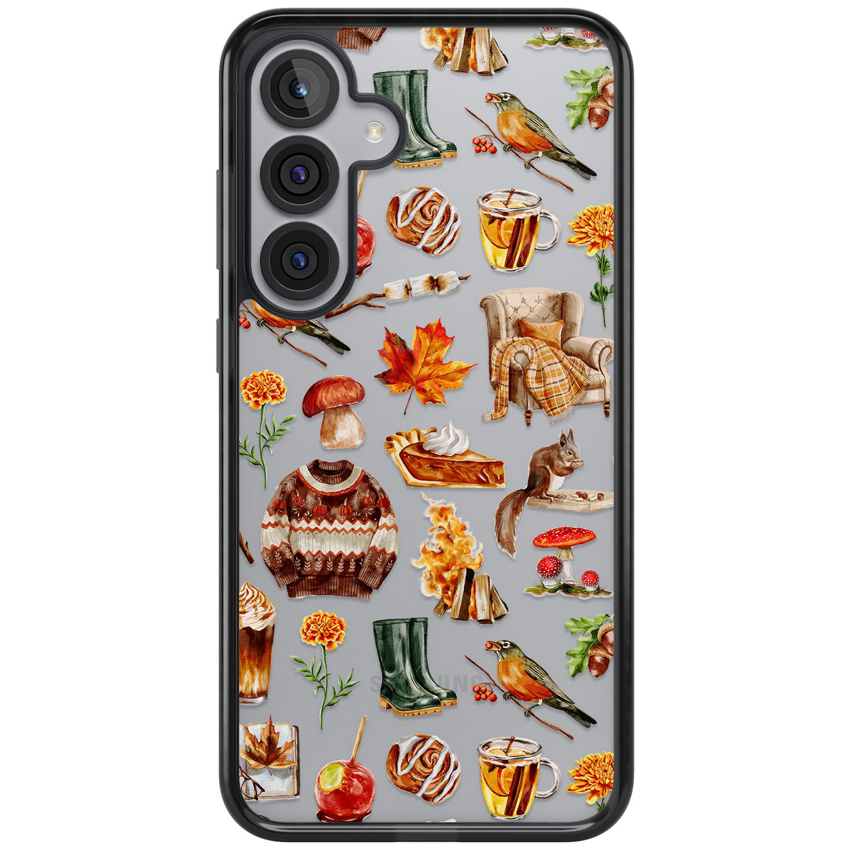 Autumn Anthology Samsung S25 Plus / Samsung S26 / Samsung S26 Plus Impact Black Phone Case front