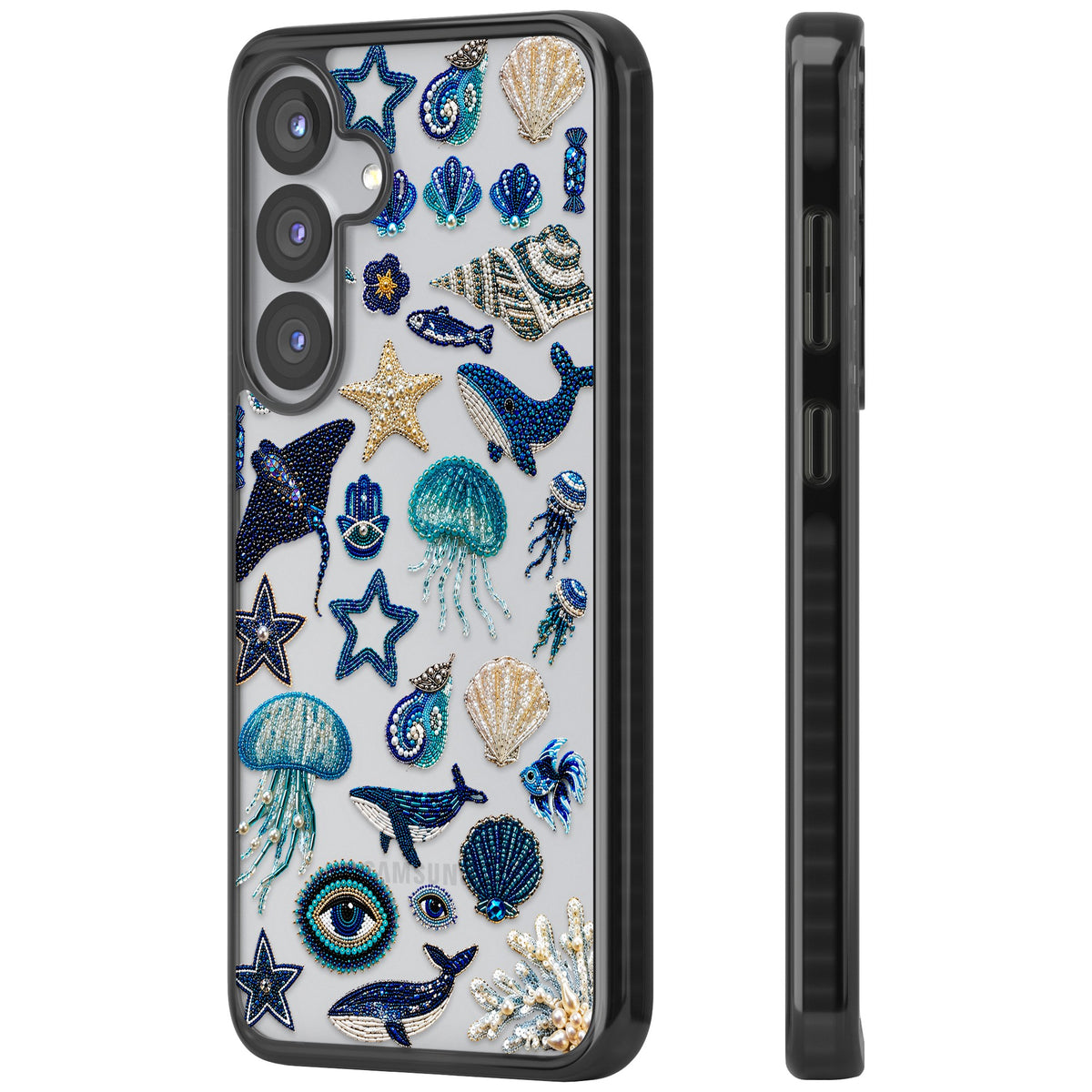 Beaded Coastal Samsung S25 / Samsung S25 Plus / Samsung S26 / Samsung S26 Plus Impact Black Phone Case side