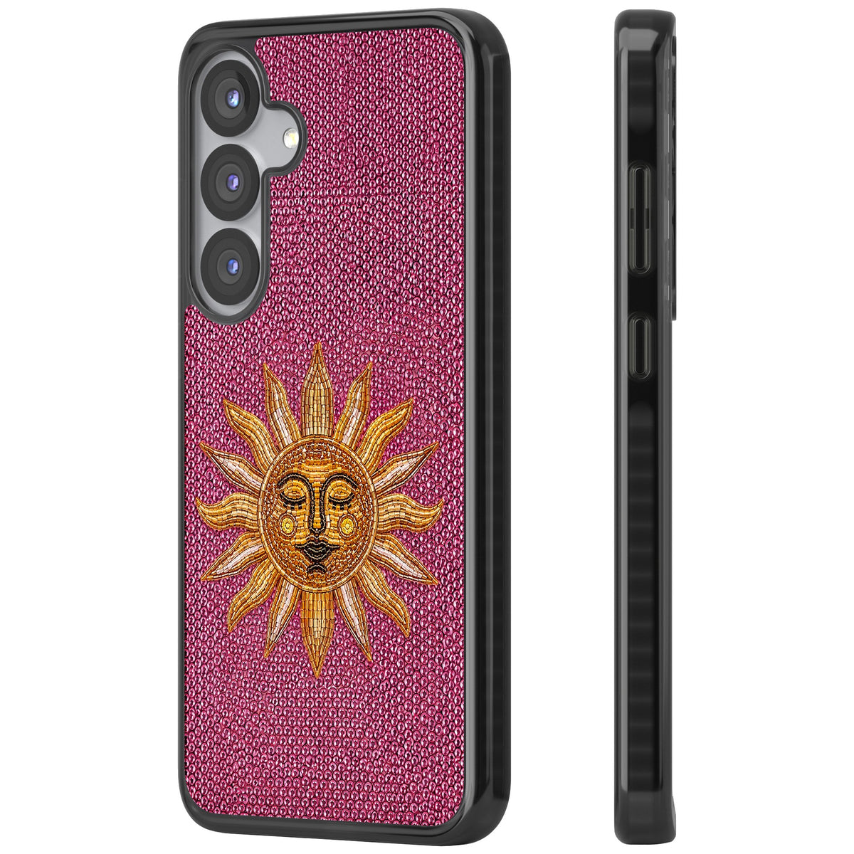 Beaded Sun Samsung S25 / Samsung S25 Plus / Samsung S26 / Samsung S26 Plus Impact Black Phone Case side