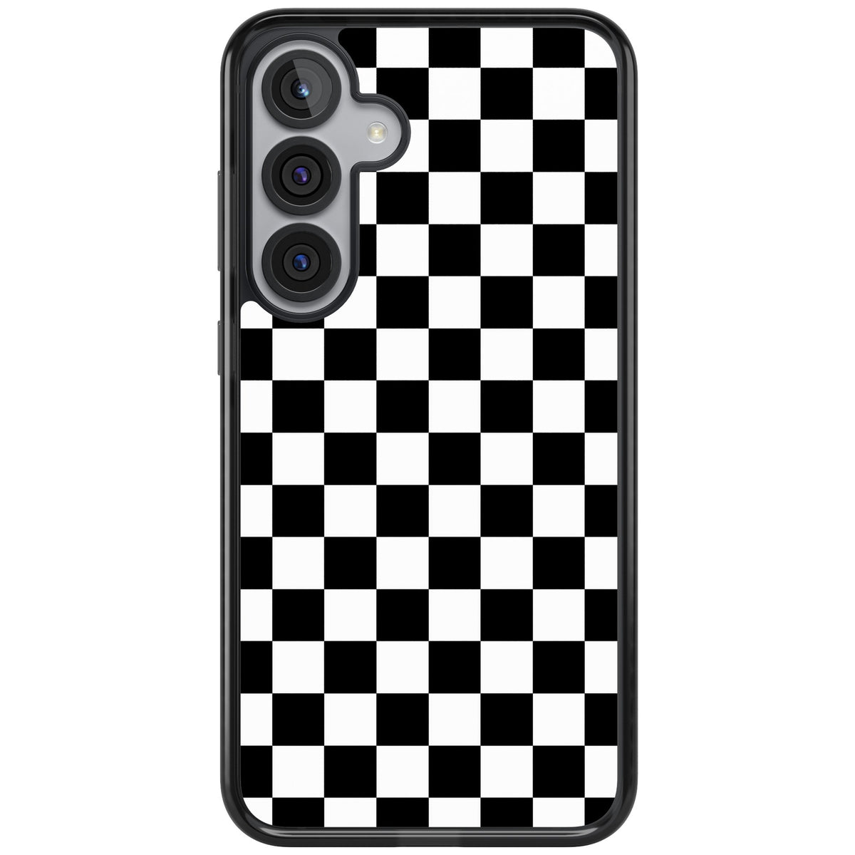 Checkerboard Samsung S25 Plus / Samsung S26 / Samsung S26 Plus Impact Black Phone Case front